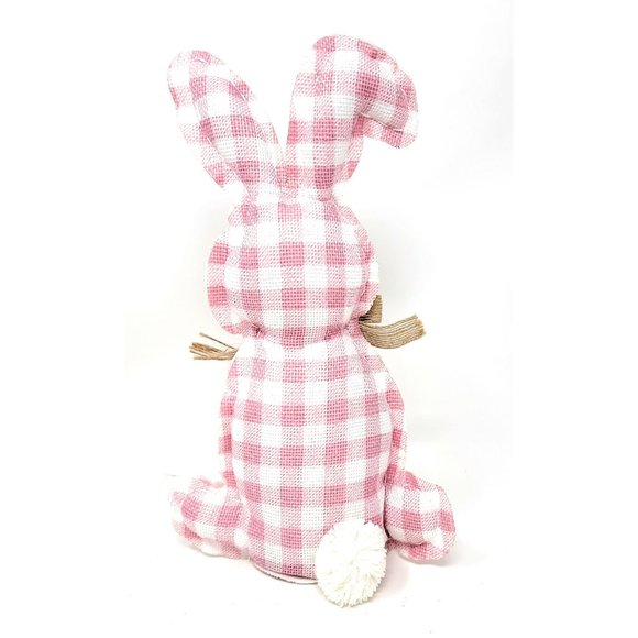 Rustic Gingham Easter Bunny Decorative Home Decor (Set of 4) - Picture 5 of 11